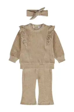 Wehkamp Dirkje Sweater + broek + haarband beige aanbieding