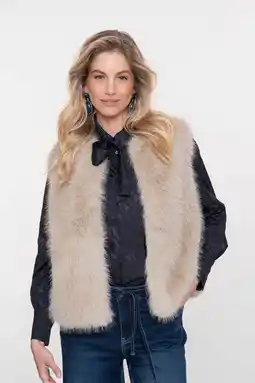 Wehkamp Geisha teddy gilet taupe aanbieding