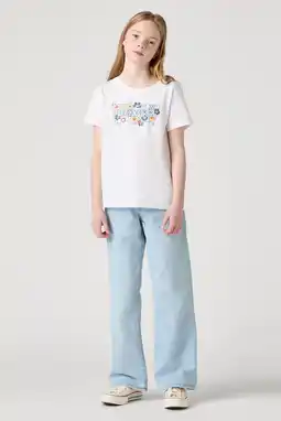 Wehkamp Levi's Kids wide leg jeans light blue denim aanbieding