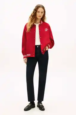 Wehkamp Tommy Hilfiger wollen bomberjack rood aanbieding