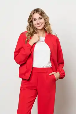 Wehkamp Co Woman straight regularwaist broek rood aanbieding