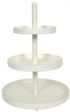 Wehkamp Cookinglife Etagère metaal creme ø 20, 25 & 30 cm - 3-laags - 55 cm hoog aanbieding