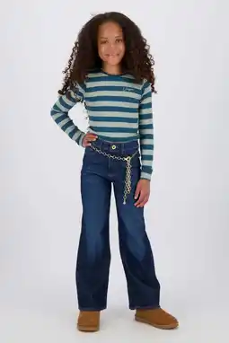 Wehkamp Vingino wide leg wide leg jeans dark blue denim aanbieding