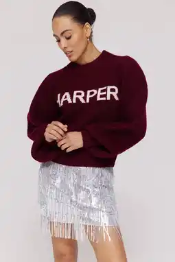 Wehkamp HARPER & YVE gebreide trui donkerrood aanbieding