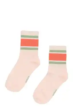 Wehkamp NONO sokken lichtroze/oranje aanbieding