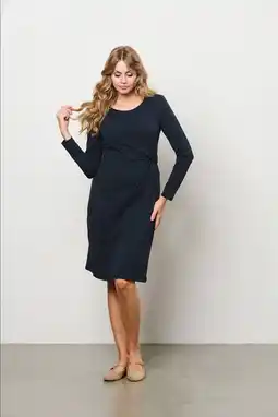 Wehkamp Co Woman travelstof midi jurk donkerblauw aanbieding