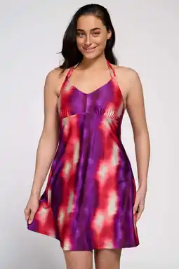 Wehkamp ten Cate Beach TC WOW halter strandjurk paars/rood aanbieding