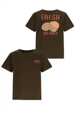Wehkamp Like Flo Boys T-shirt met backprint donkergroen aanbieding