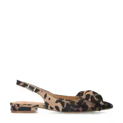 Wehkamp Manfield slingback loafers met panterprint zwart/beige aanbieding