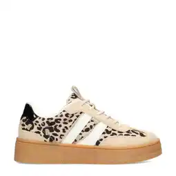 Wehkamp POSH by Poelman sneakers met panterprint beige/zwart aanbieding