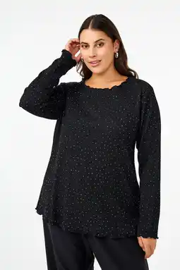 Wehkamp Zizzi glitter top zwart aanbieding