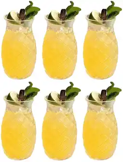 Wehkamp Cookinglife Cocktailglazen / Tiki Ananas Glazen - 400 ml - 6 stuks aanbieding