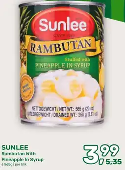 Amazing Oriëntal Sunlee Rambutan With Pineapple In Syrup aanbieding