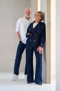 Wehkamp Mart Visser X Caroline Tensen denim spijkerjas dark blue denim aanbieding
