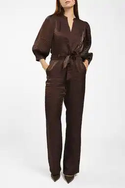 Wehkamp Aaiko jumpsuit donkerbruin aanbieding