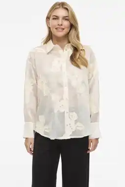 Wehkamp VILA gebloemde blouse ecru aanbieding