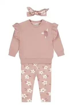 Wehkamp Dirkje sweater + broek + haarband roze aanbieding