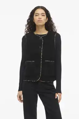Wehkamp VILA teddy gilet zwart aanbieding