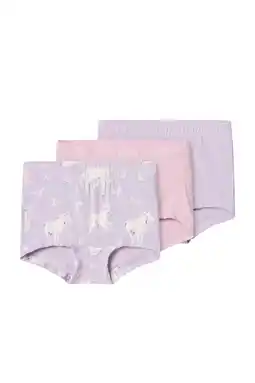 Wehkamp NAME IT MINI hipster NMFTIGHTS - lila/roze (set van 3) aanbieding