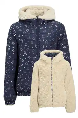 Wehkamp Anytime reversible jas textured bont sterrenprint aanbieding