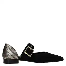 Wehkamp Manfield suède loafers zwart/goud aanbieding