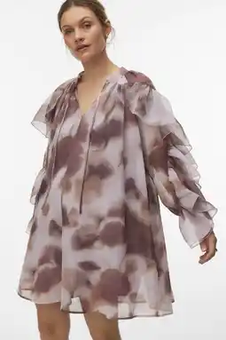 Wehkamp VERO MODA x Noor de Groot A-lijn jurk roze aanbieding