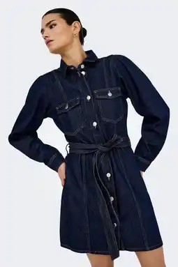 Wehkamp ONLY denim spijkerjurk dark blue denim aanbieding