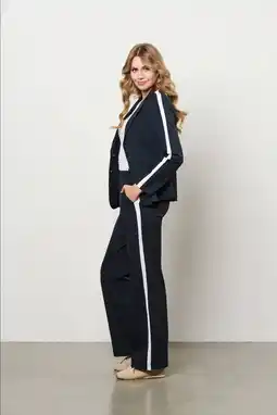 Wehkamp Co Woman straight regularwaist broek donkerblauw aanbieding