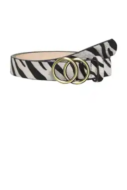 Wehkamp ONLY CARMAKOMA riem CARRASMI met zebraprint zwart/wit aanbieding