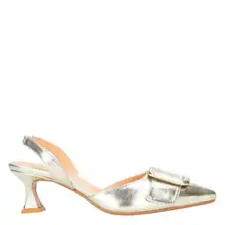 Wehkamp Babouche Lana-18 leren slingback pumps goud aanbieding