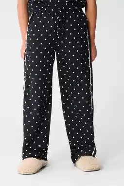 Wehkamp Shoeby highwaist casual broek met stippen zwart aanbieding