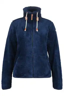 Wehkamp Icepeak teddy fleece vest Colony donkerblauw aanbieding