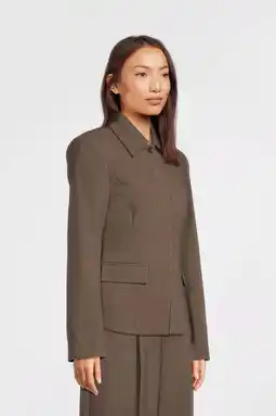 Wehkamp MSCH Copenhagen getailleerde blazer bruin aanbieding