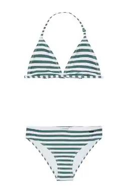 Wehkamp Protest triangel bikini PRTMICKY JR groen/wit aanbieding