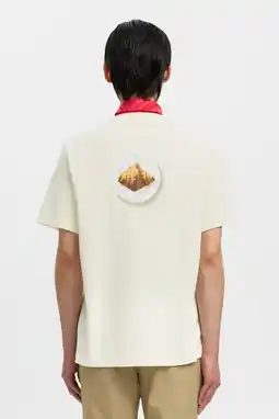 Wehkamp Selected regular T-shirt met backprint ecru aanbieding
