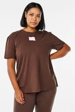 Wehkamp ACTIVE By Zizzi Plus Size sportshirt Acenja donkerbruin aanbieding