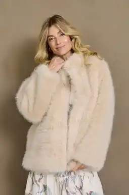 Wehkamp Cream winterjas crème aanbieding