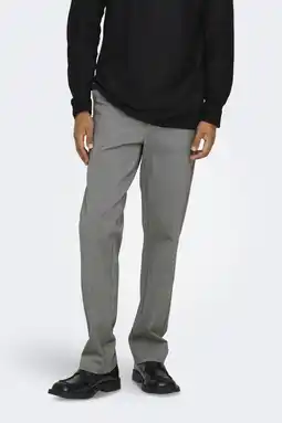 Wehkamp ONLY & SONS regular chino grijs aanbieding