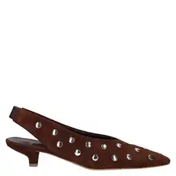 Wehkamp Manfield slingback pumps met studs bruin aanbieding