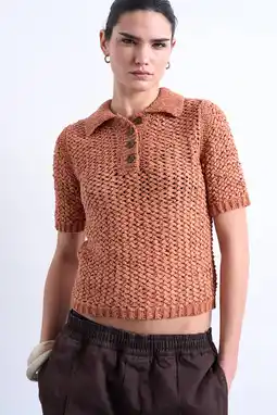 Wehkamp TOPSHOP trui brique grof gebreid aanbieding