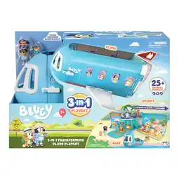 Wehkamp Moose Toys Bluey - 3-in-1 Transformerend Vliegtuig Speelset - met 25+ geluiden aanbieding