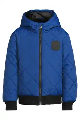 Wehkamp Coolcat gewatteerde jas Lucas zwart/blauw aanbieding