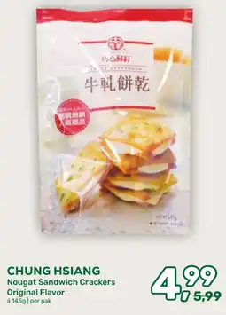 Amazing Oriëntal Chung Hsiang Nougat Sandwich Crackers Original Flavor aanbieding