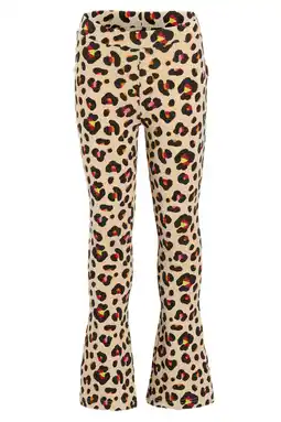 Wehkamp Orange Stars flared broek met panterprint Rava multi aanbieding