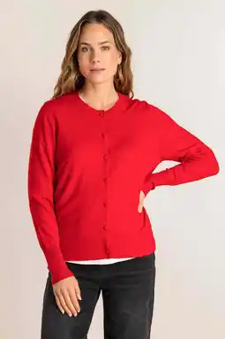 Wehkamp Ivy Beau gebreid vest rood aanbieding