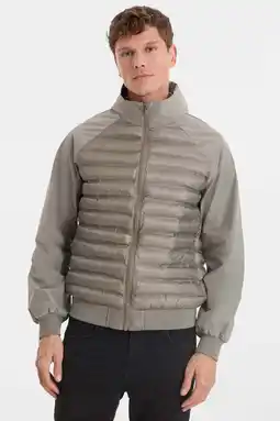 Wehkamp Anytime hybrid gewatteerde jas lichtkhaki aanbieding