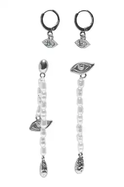Wehkamp ONLY oorbellen ONLGAMZE - zilverkleurig (set van 2) aanbieding