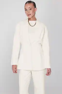 Wehkamp Accentil regular blazer ecru aanbieding
