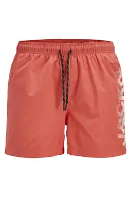 Wehkamp JACK & JONES PLUS SIZE zwemshort JPSTMAUI met logo koraalrood aanbieding