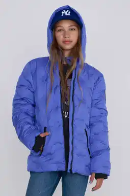 Wehkamp Coolcat Puffer Winterjas Jennifer met 3D Hartjes Paars aanbieding